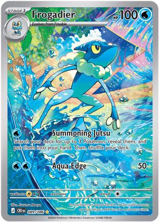 Frogadier 089/086 - Holofoil ME04 Chaos Rising - Illustration Rare