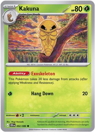 Kakuna 002 - Reverse Holofoil ME04 Chaos Rising - Common