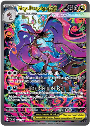 Mega Dragalge ex 118/086 - Holofoil ME04 Chaos Rising - Special Illustration Rare
