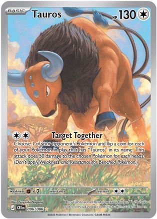Tauros 096/086 - Holofoil ME04 Chaos Rising - Illustration Rare