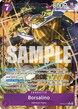 Borsalino (Alternate Art) (OP16-073) - The Time of Battle Foil