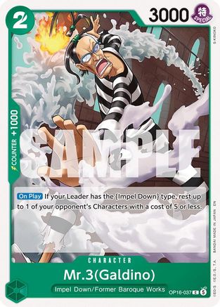 Mr.3(Galdino) (037) (OP16-037) - The Time of Battle