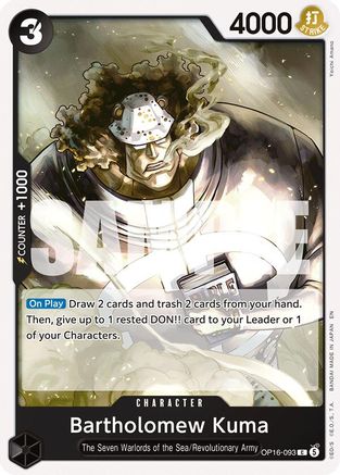 Bartholomew Kuma (093) (OP16-093) - The Time of Battle