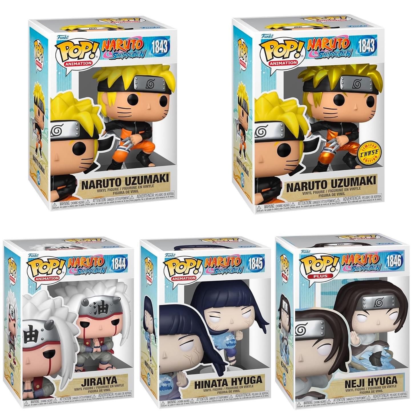 Funko Pop! Anime: Naruto - Naruto #1843 / Jiraiya #1844 / Hinata