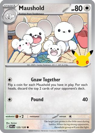Maushold 125/128 - Holofoil ME 30th Celebration - Common