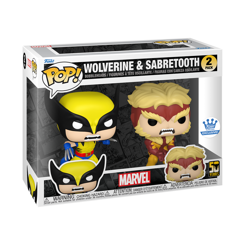 Funko Pop! Marvel Wolverine 50th Anniversary - Old Man Logan #1374 - Weapon X #1373 - Classic #1371 - Fatal Attraction #1372