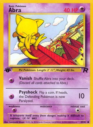 Abra 049 - 1st Edition Team Rocket - Common