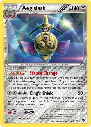 Aegislash (86) - Reverse Holofoil XY Base Set - Holo Rare
