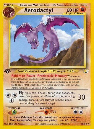 Aerodactyl 015 - 1st Edition Neo Revelation - Rare