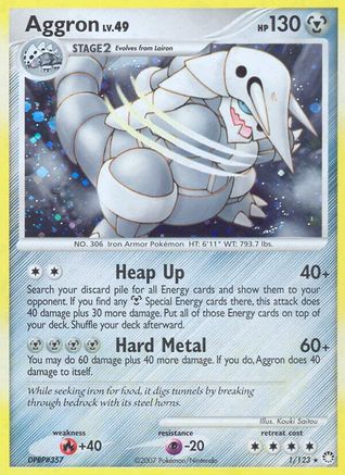 Aggron - Reverse Holofoil Mysterious Treasures - Holo Rare