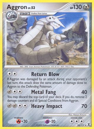 Aggron - Reverse Holofoil Rising Rivals - Rare