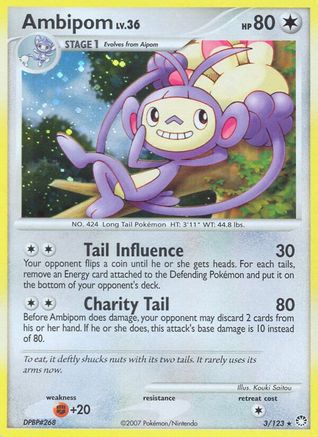 Ambipom/123 - Holofoil Mysterious Treasures - Holo Rare