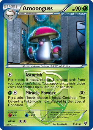 Amoonguss (Team Plasma) - Reverse Holofoil Plasma Storm - Uncommon