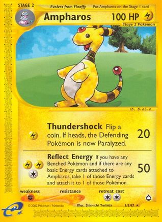 Ampharos - Reverse Holofoil Aquapolis - Rare