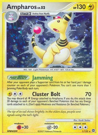Ampharos - Holofoil Secret Wonders - Holo Rare
