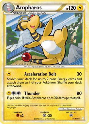Ampharos 014 - Reverse Holofoil HeartGold SoulSilver - Rare