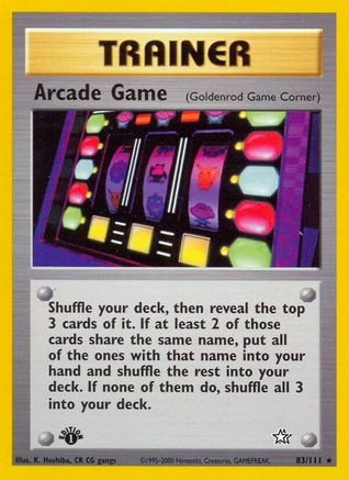 Arcade Game (Goldenrod Game Corner) 083 - 1st Edition Neo Genesis - Rare