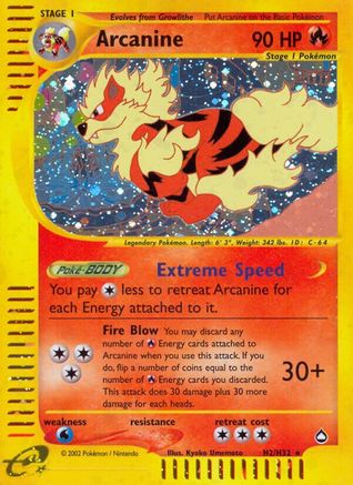 Arcanine (H2) - Holofoil Aquapolis - Holo Rare