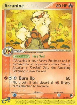 Arcanine 015 - Reverse Holofoil Sandstorm - Rare