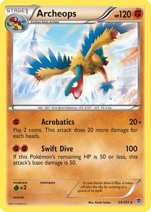 Archeops 054 - Reverse Holofoil Plasma Blast - Holo Rare