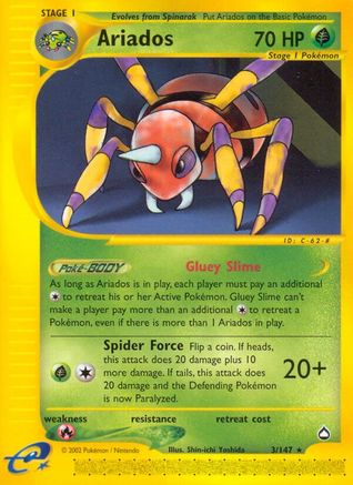 Ariados - Reverse Holofoil Aquapolis - Rare