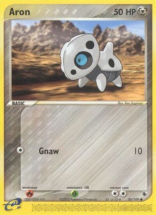 Aron - 50/109/109 - Reverse Holofoil Ruby and Sapphire - Common
