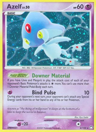 Azelf 004 - Reverse Holofoil Mysterious Treasures - Holo Rare
