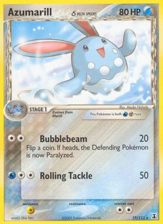 Azumarill (Delta Species) 019 - Reverse Holofoil Delta Species - Rare