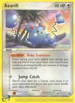 Azurill 031 - Reverse Holofoil Sandstorm - Uncommon