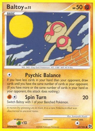 Baltoy 060 - Reverse Holofoil Great Encounters - Common
