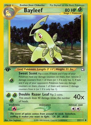 Bayleef (29) (29) 029 - 1st Edition Neo Genesis - Uncommon