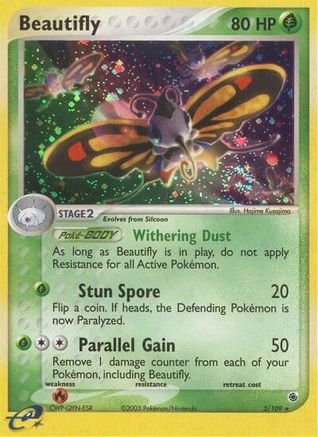 Beautifly 002 - Holofoil Ruby and Sapphire - Holo Rare