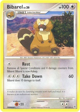 Bibarel - Reverse Holofoil Diamond and Pearl - Rare