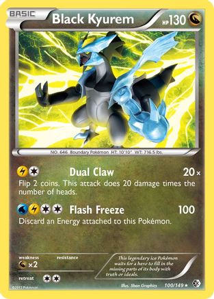 Black Kyurem - Reverse Holofoil Boundaries Crossed - Rare