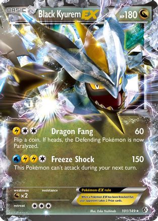 Black Kyurem EX 101 - Holofoil Boundaries Crossed - Ultra Rare