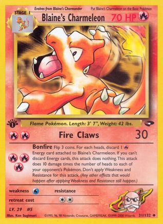 Blaine's Charmeleon 031 - 1st Edition Gym Challenge - Uncommon