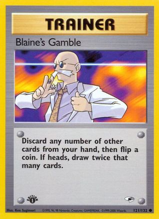 Blaine's Gamble 121 - 1st Edition Gym Heroes - Common