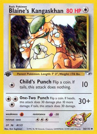 Blaine's Kangaskhan 036 - 1st Edition Gym Heroes - Uncommon