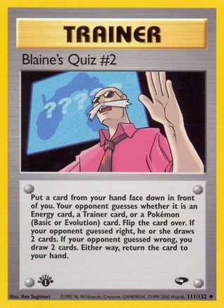 Blaine's Quiz #2 111 - 1st Edition Gym Challenge - Uncommon
