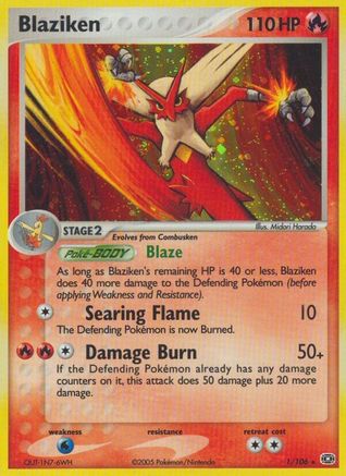 Blaziken - Reverse Holofoil Emerald - Holo Rare