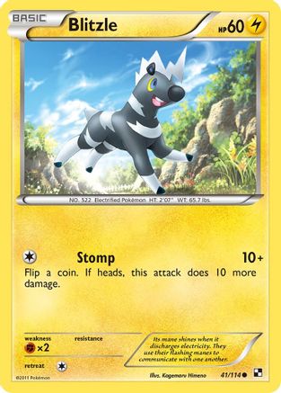 Blitzle (41) - Reverse Holofoil Black and White - Common