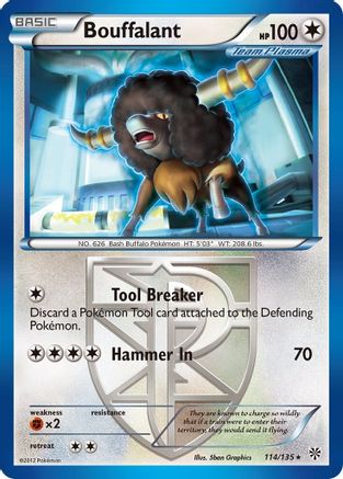 Bouffalant (Team Plasma) - Reverse Holofoil Plasma Storm - Rare