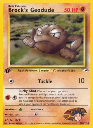 Brock's Geodude (38) (38) 038 - Unlimited Gym Heroes - Uncommon