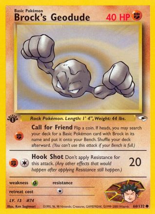 Brock's Geodude (66) (66) 066 - Unlimited Gym Heroes - Common
