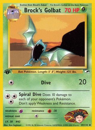 Brock's Golbat 039 - 1st Edition Gym Heroes - Uncommon
