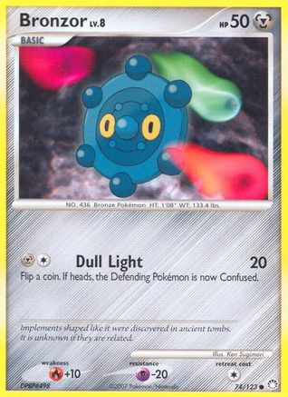 Bronzor 074/123 - Reverse Holofoil Mysterious Treasures - Common