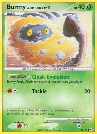 Burmy Sandy Cloak 057 - Reverse Holofoil Arceus - Common