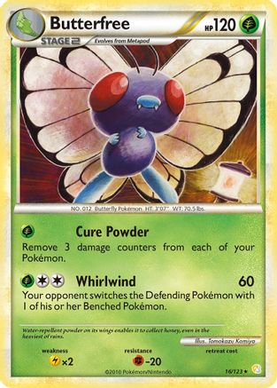Butterfree 016 HeartGold SoulSilver - Rare