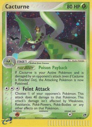 Cacturne - Reverse Holofoil Sandstorm - Holo Rare