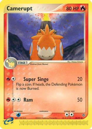 Camerupt 024 - Reverse Holofoil Dragon - Uncommon